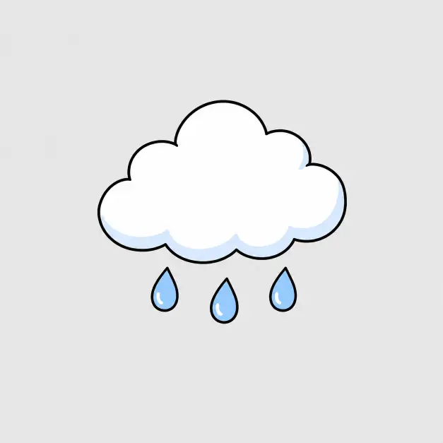 Cloud with Raindrops