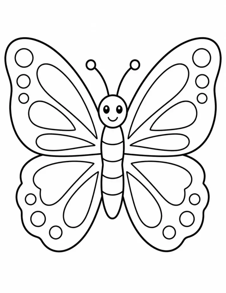 Single Large Butterfly with Open Wings