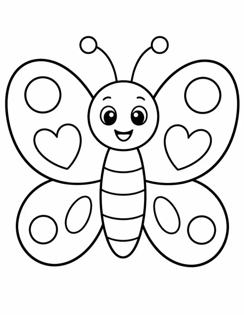 Smiling Cartoon Butterfly