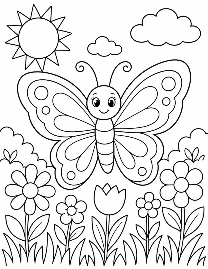 Garden Butterfly Scene
