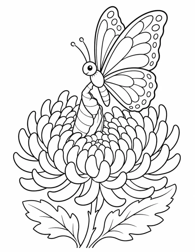 Butterfly with a Flower
