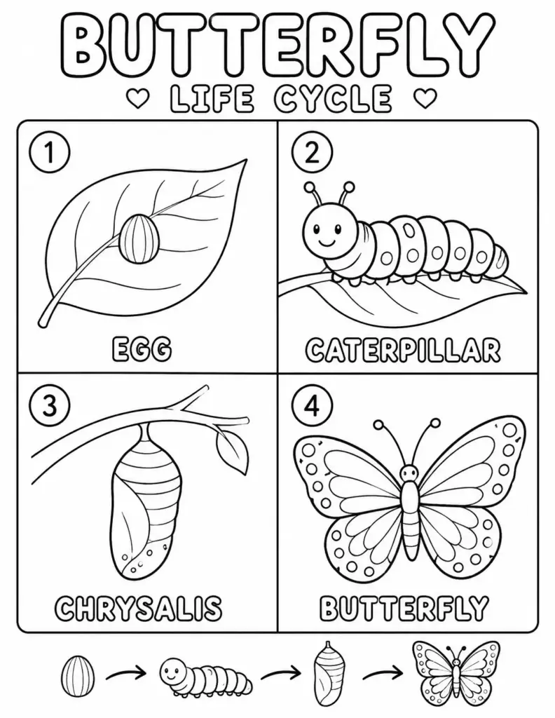 Butterfly Life Cycle Page
