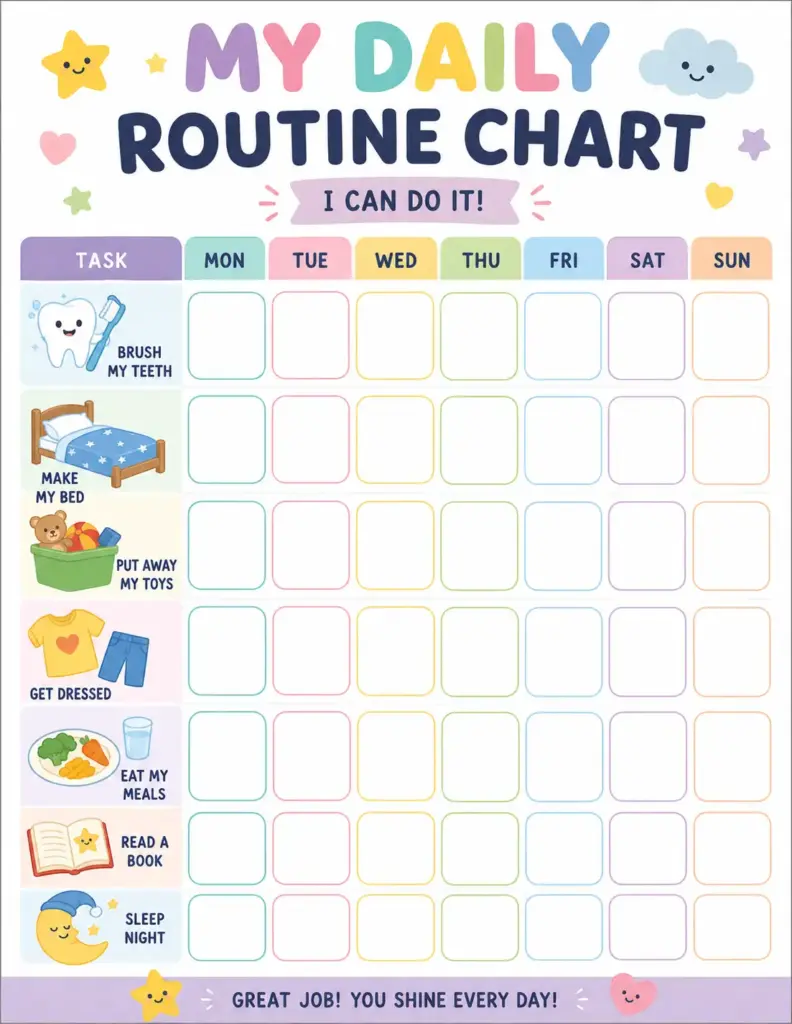 The Toddler Picture Chart