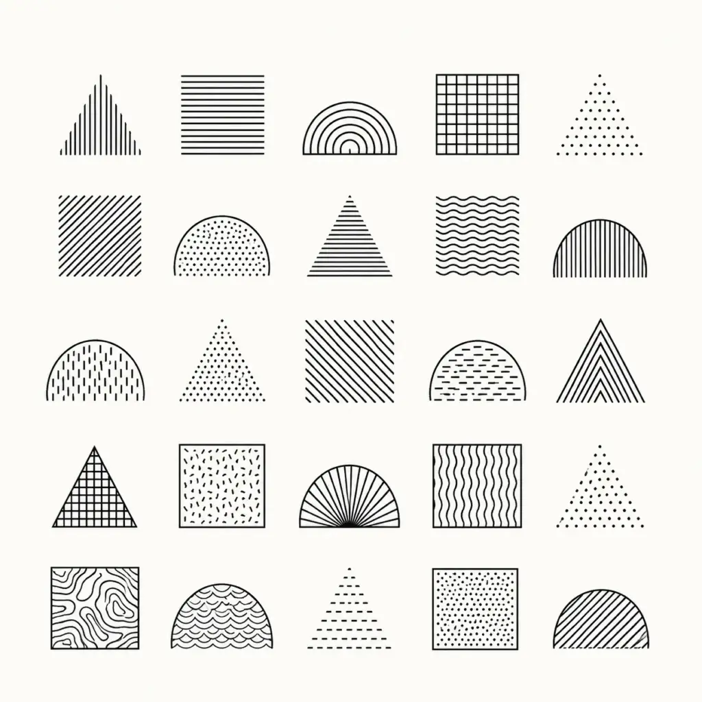 Grid of Textured Boxes