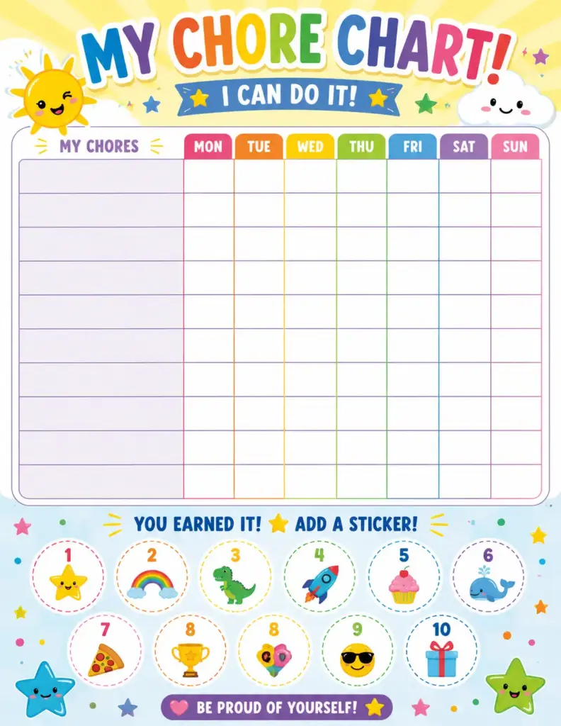 The Sticker Reward Chart