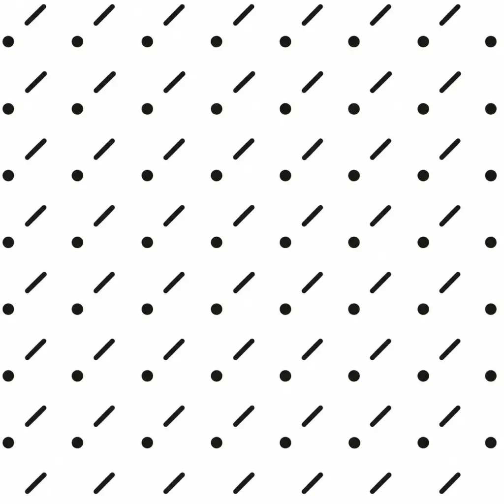 Dots and Dashes in Diagonal Rows