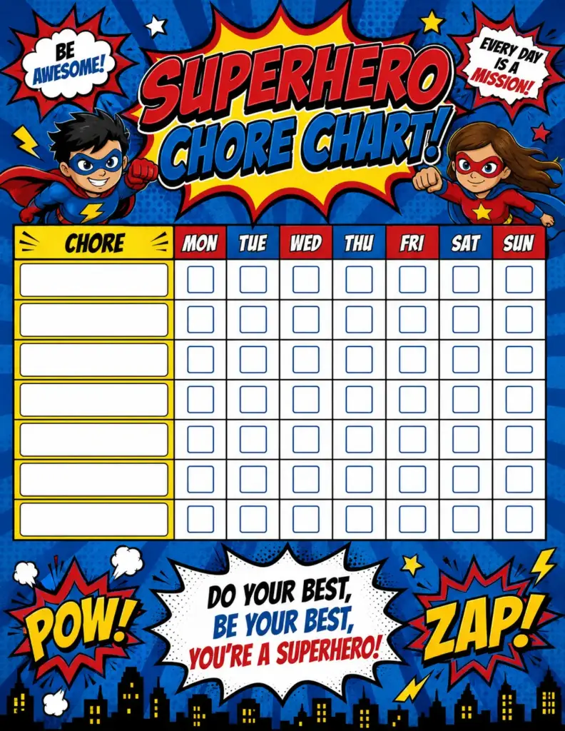 The Superhero Chart