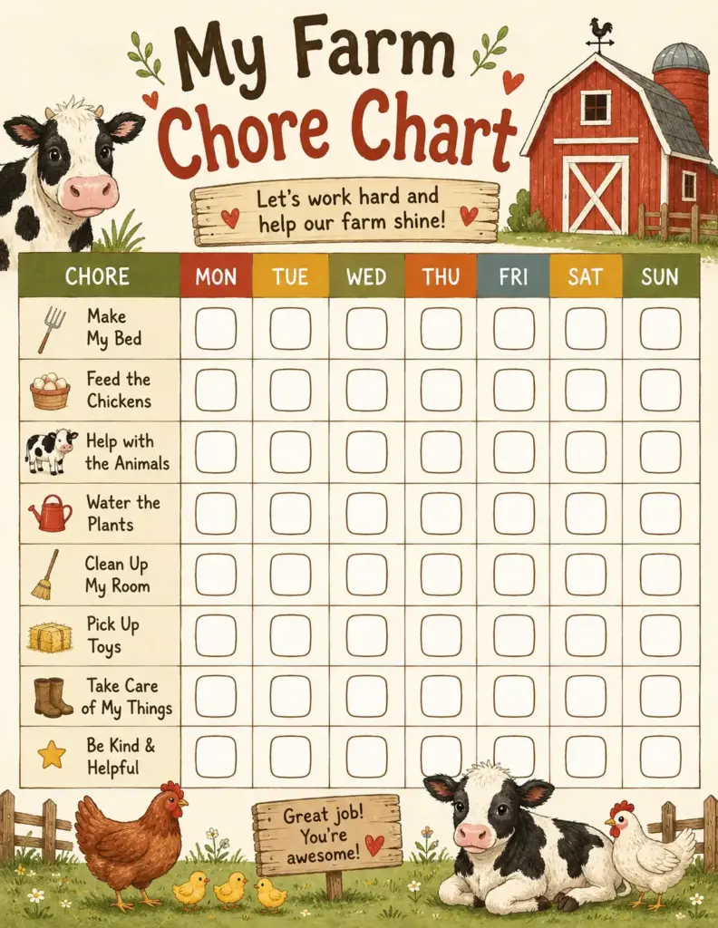 The Farm Animal Chart