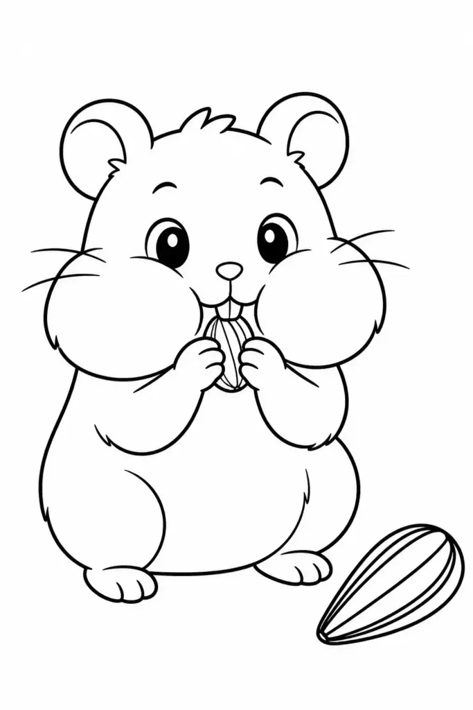 Hamster With a Sunflower Seed
