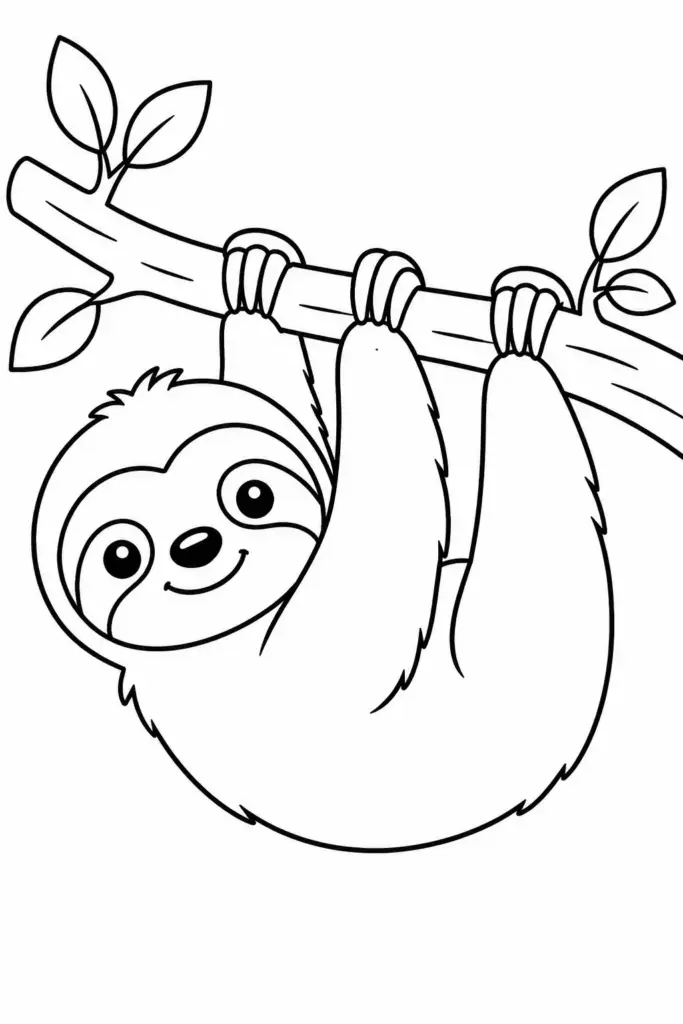 Sloth Hanging From a Branch