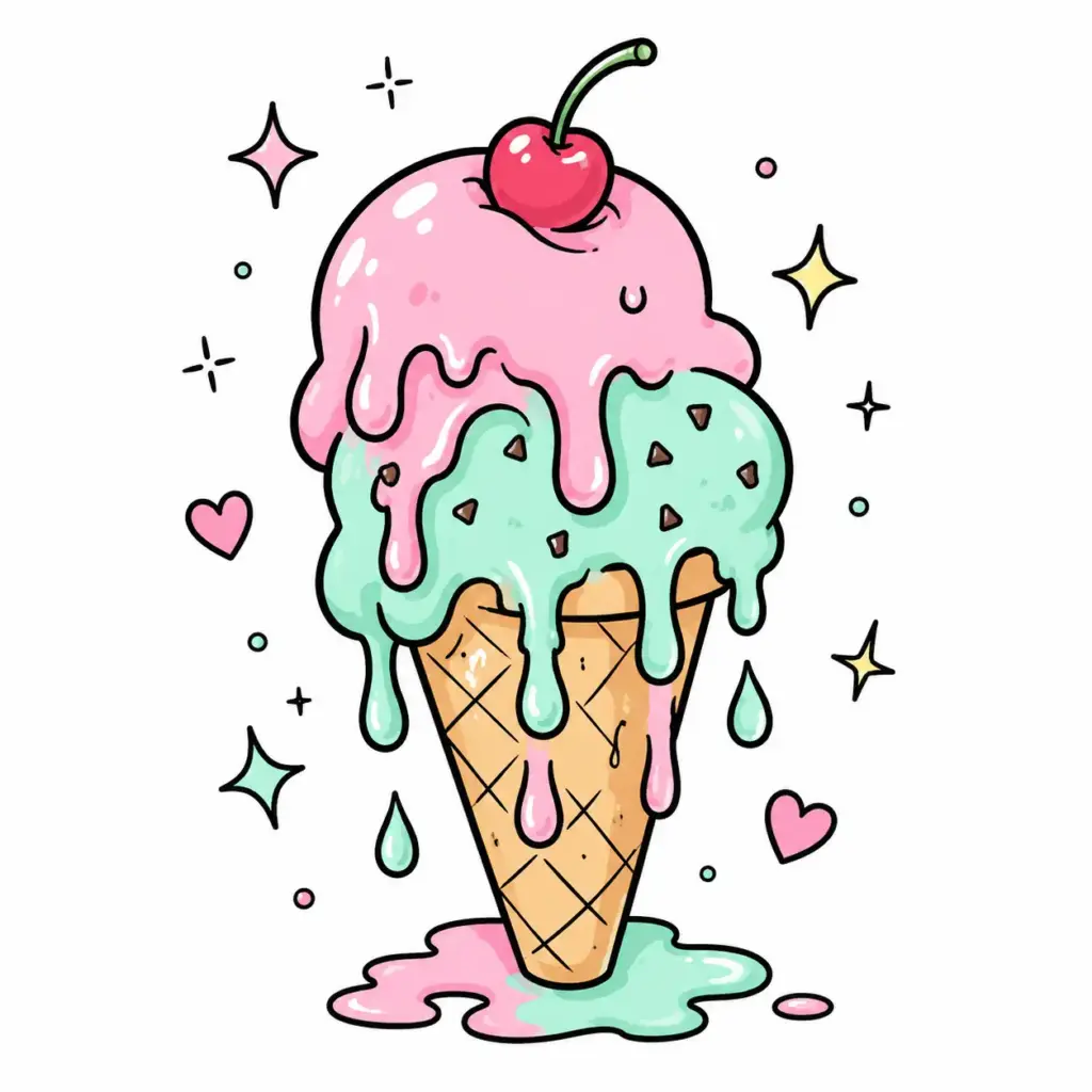 A Melting Ice Cream Cone