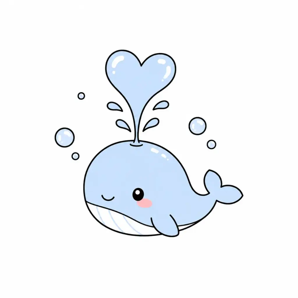 A Whale With a Heart Spout