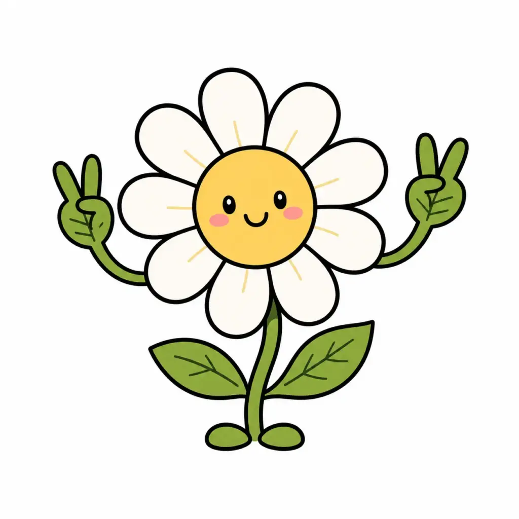 A Daisy Doing a Peace Sign