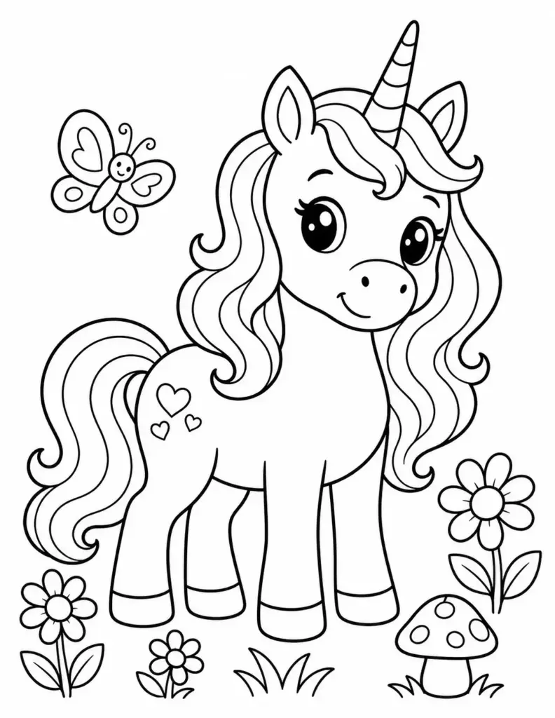 Unicorn in a Magical Garden