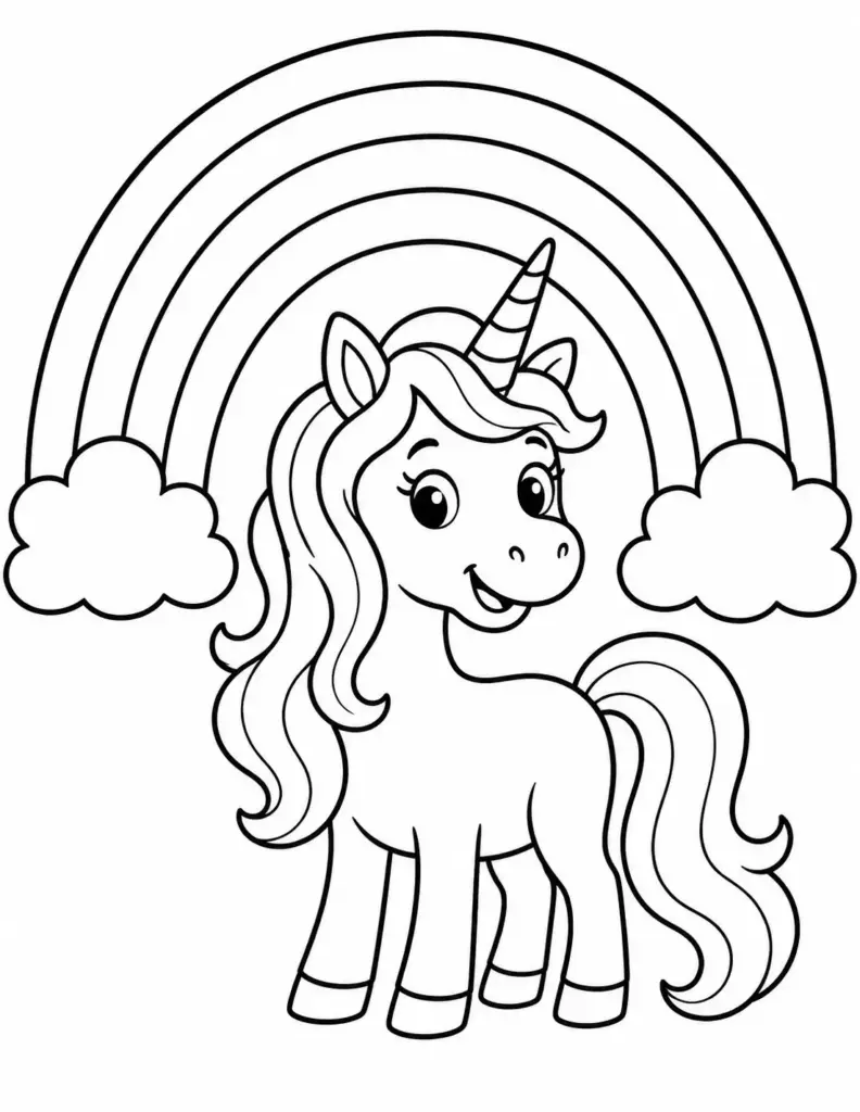 Unicorn with a Rainbow