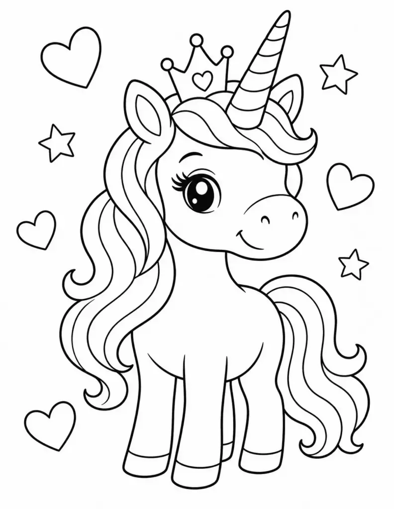 Unicorn Princess with a Crown