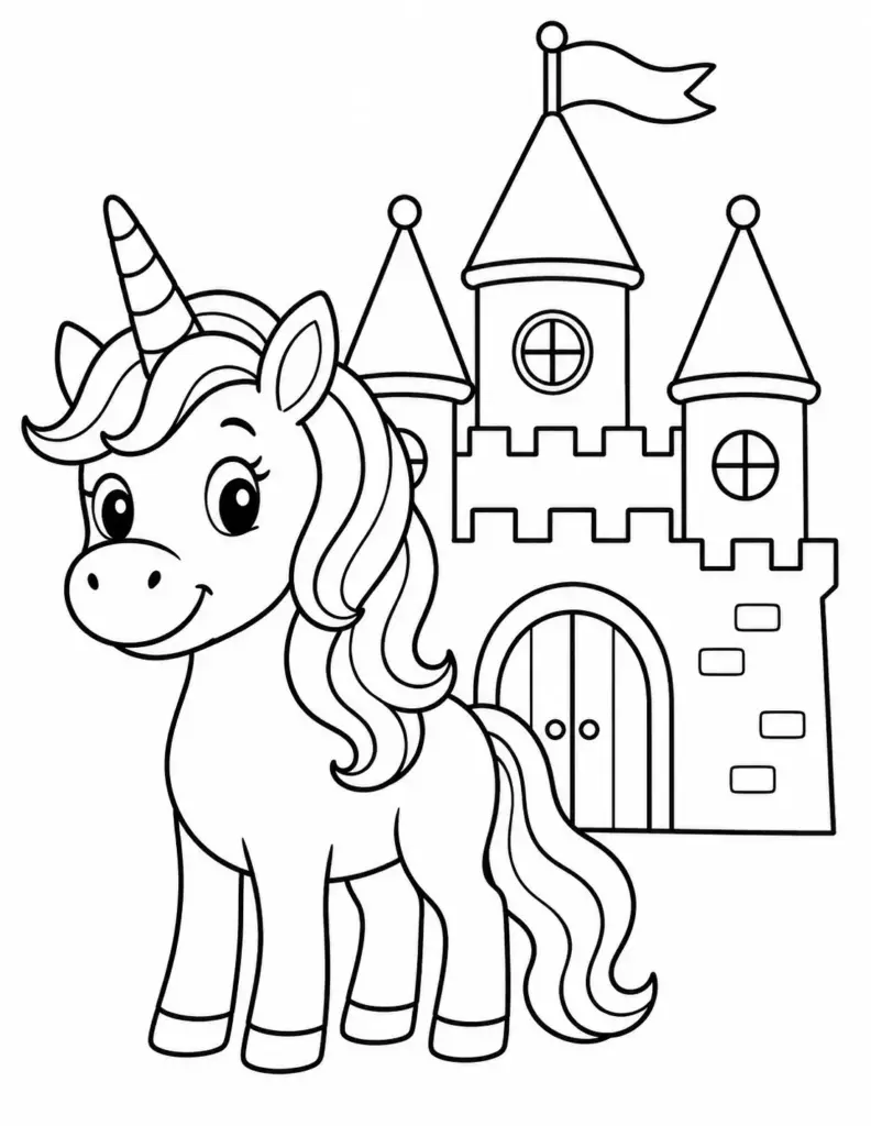 Unicorn and a Castle