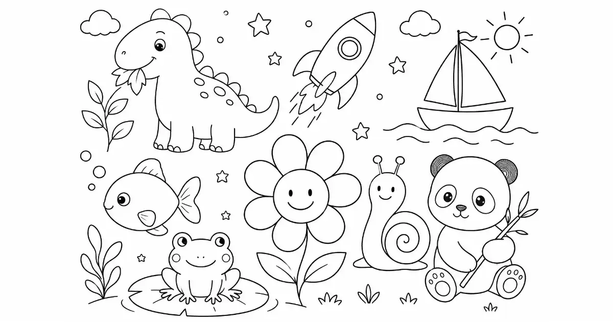 doodle coloring pages for kids