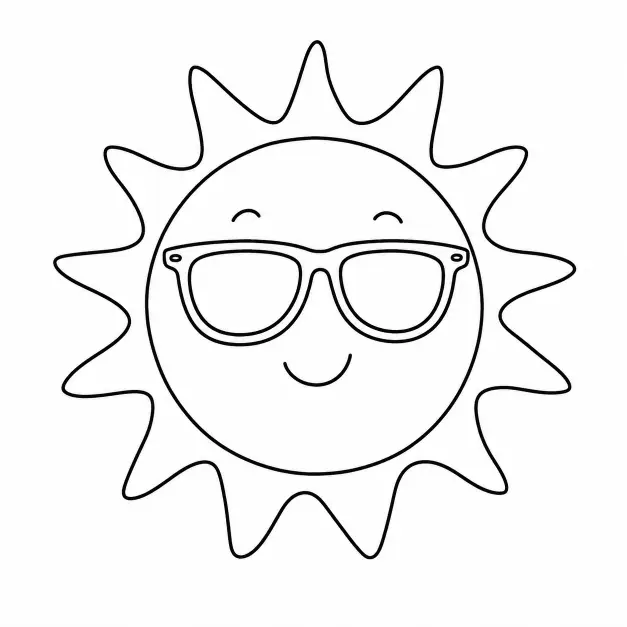 Smiling Sun With Sunglasses