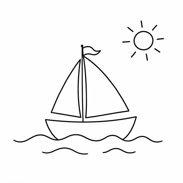 Sailboat on the Waves