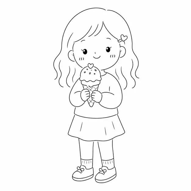 Girl with an Ice Cream Cone