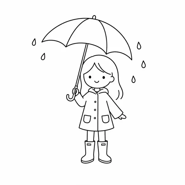 Rain Boots and Umbrella