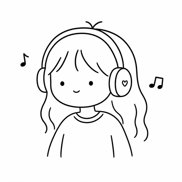 Girl with Headphones
