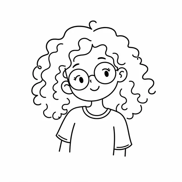 Girl with Round Glasses
