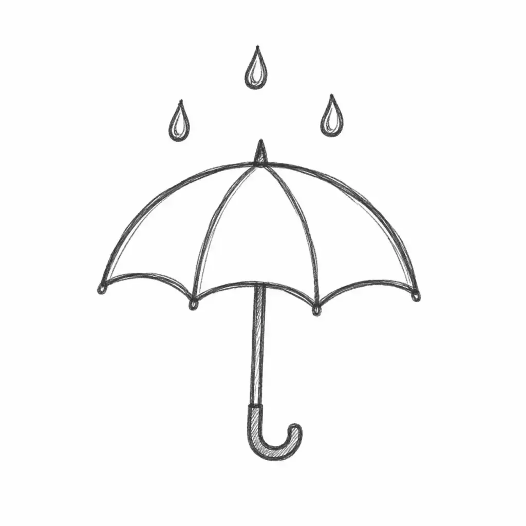 An Umbrella in the Rain