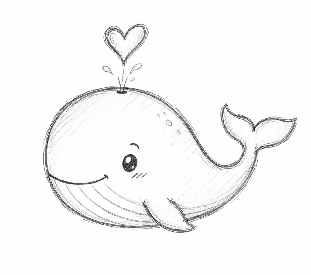 A Whale Blowing a Heart