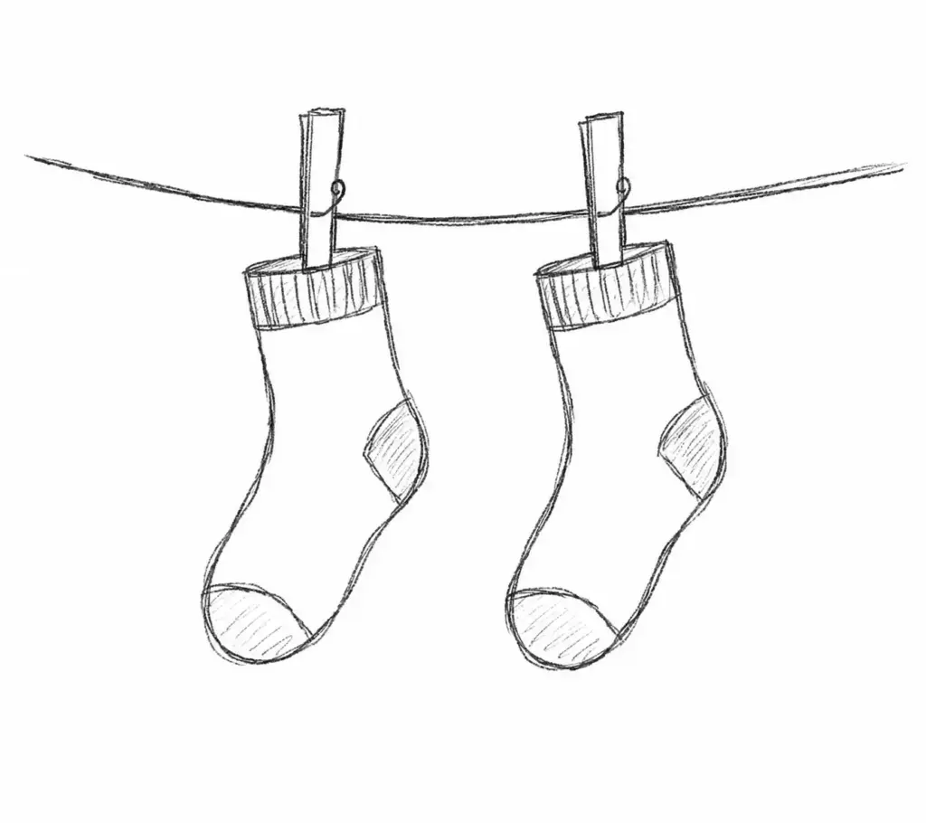 Socks on a Clothesline