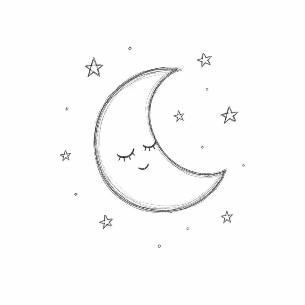 A Sleeping Moon and Stars