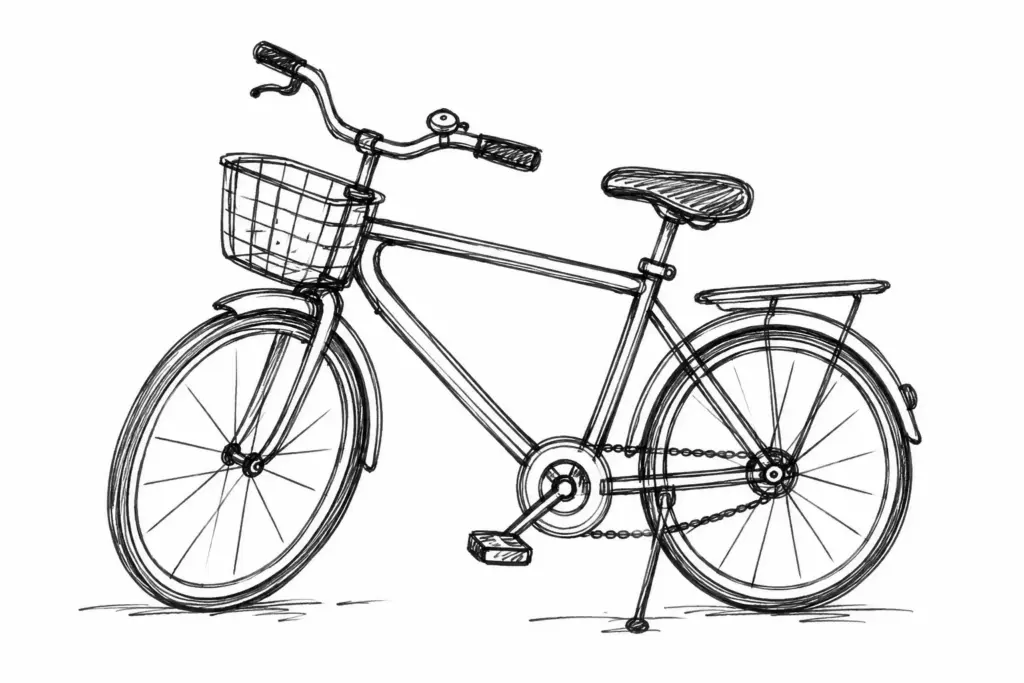 A Leaning Bicycle